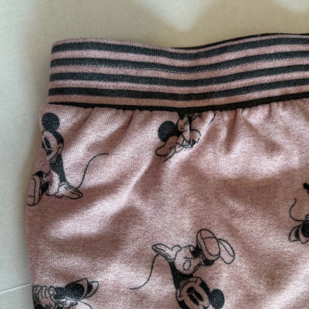 Disney Blush Pink Mickey Minnie Character Cozy Lounge Pajama Pants Size Large - Picture 11 of 11